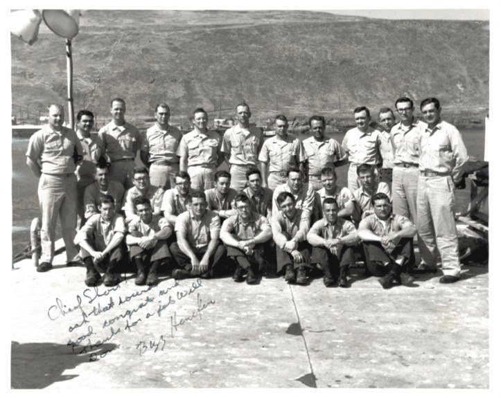 Trieste II Crew Photograph
Floating Platform, Harbor at San Clemente, CA
Before 4 April 1968